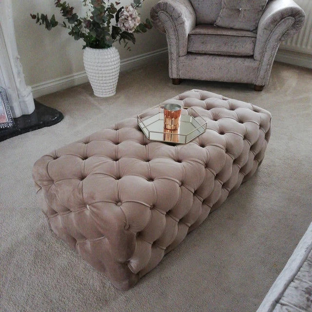 Maya Upholstered Footstool/Coffee Table